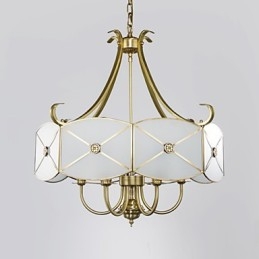 Moderne moderne dekorativt design kobber loftslampe familie