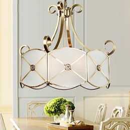 Moderne moderne dekorativt design kobber loftslampe familie