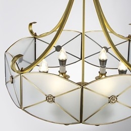 Moderne moderne dekorativt design kobber loftslampe familie