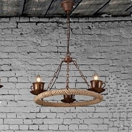 Keramisk industri Vindreb Lysekrone RetroLron Lysekrone Enkel3