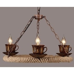 Keramisk industri Vindreb Lysekrone RetroLron Lysekrone Enkel3