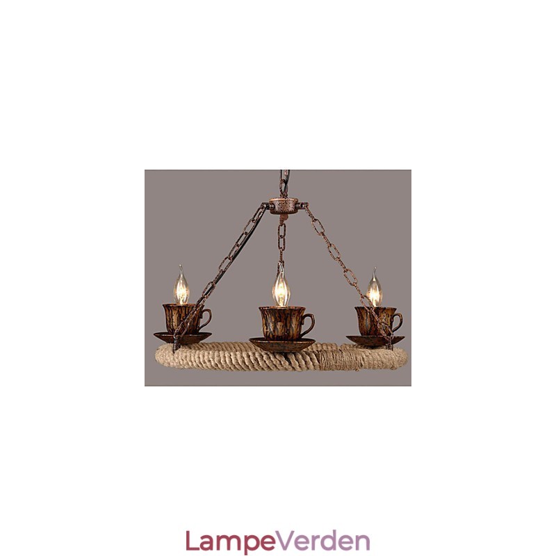 Keramisk industri Vindreb Lysekrone RetroLron Lysekrone Enkel3