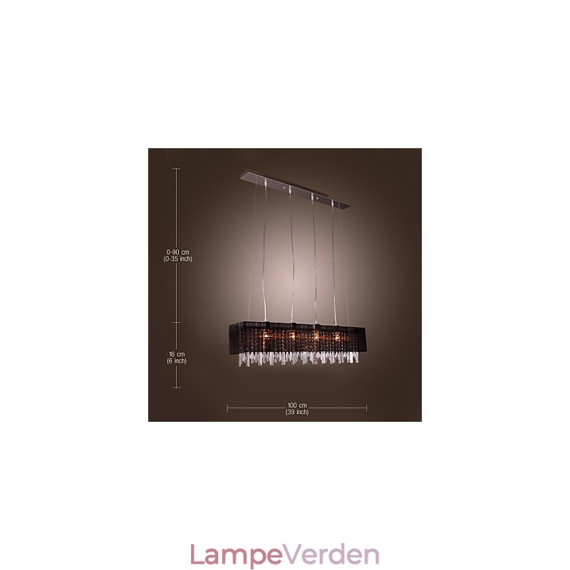 Moderne Contemporary Island Crystal Andre Metal Pendel Light