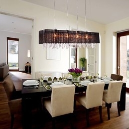 Moderne Contemporary Island Crystal Andre Metal Pendel Light