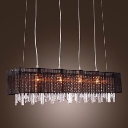 Moderne Contemporary Island Crystal Andre Metal Pendel Light