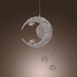 Moderne moderne globe mini stil galvaniseret metal pendel