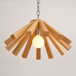 Retro Country Wood Bambus Pendel Light