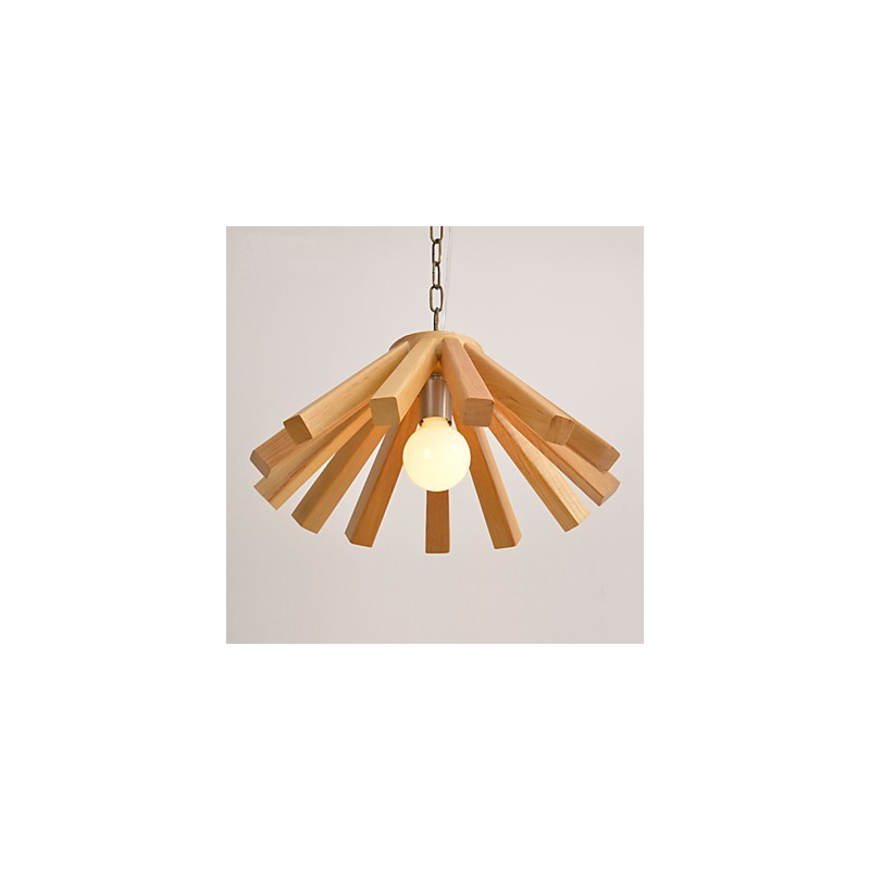 Retro Country Wood Bambus Pendel Light