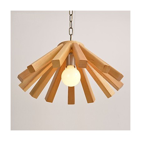 Retro Country Wood Bambus Pendel Light