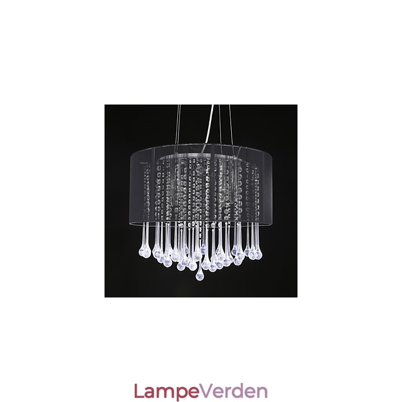 Drum Pendant Moderne 4 Lights Winding Lampeskærm Krystal Lysekrone Lysekrone Moderne Minimalistisk Design
