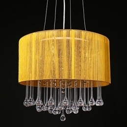 Drum Pendant Moderne 4 Lights Winding Lampeskærm Krystal Lysekrone Lysekrone Moderne Minimalistisk Design