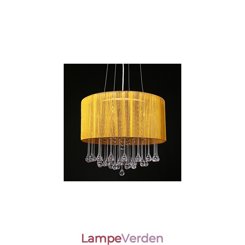 Drum Pendant Moderne 4 Lights Winding Lampeskærm Krystal Lysekrone Lysekrone Moderne Minimalistisk Design