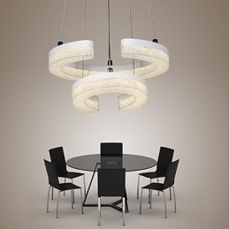 Crystal Pendel Light Bogstavet "C" Form Modern Lampe To ringe
