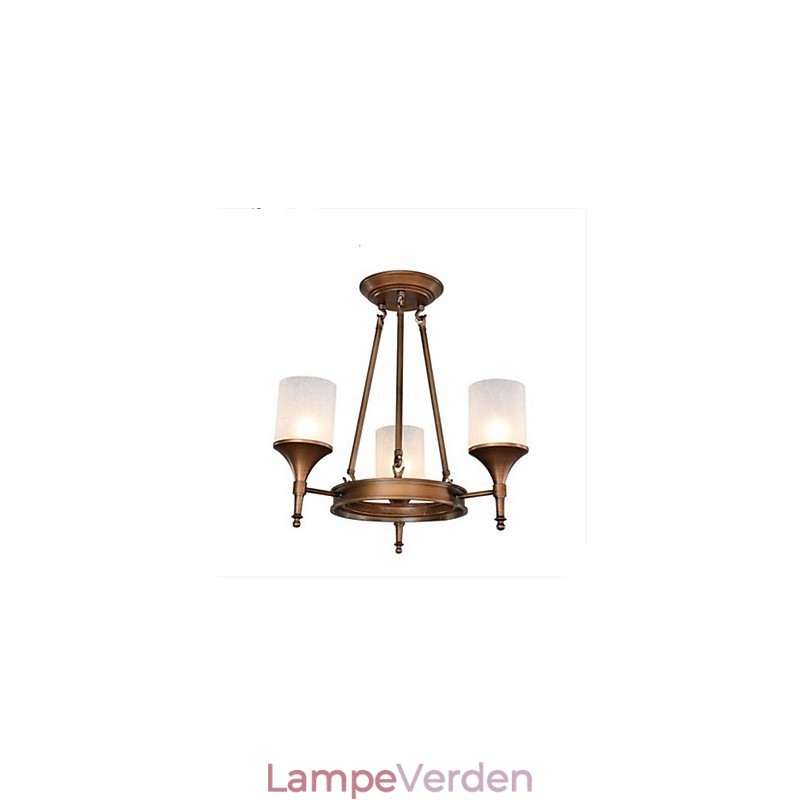 Retro pastoral lysekrone i smedejern