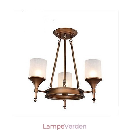 Retro pastoral lysekrone i smedejern