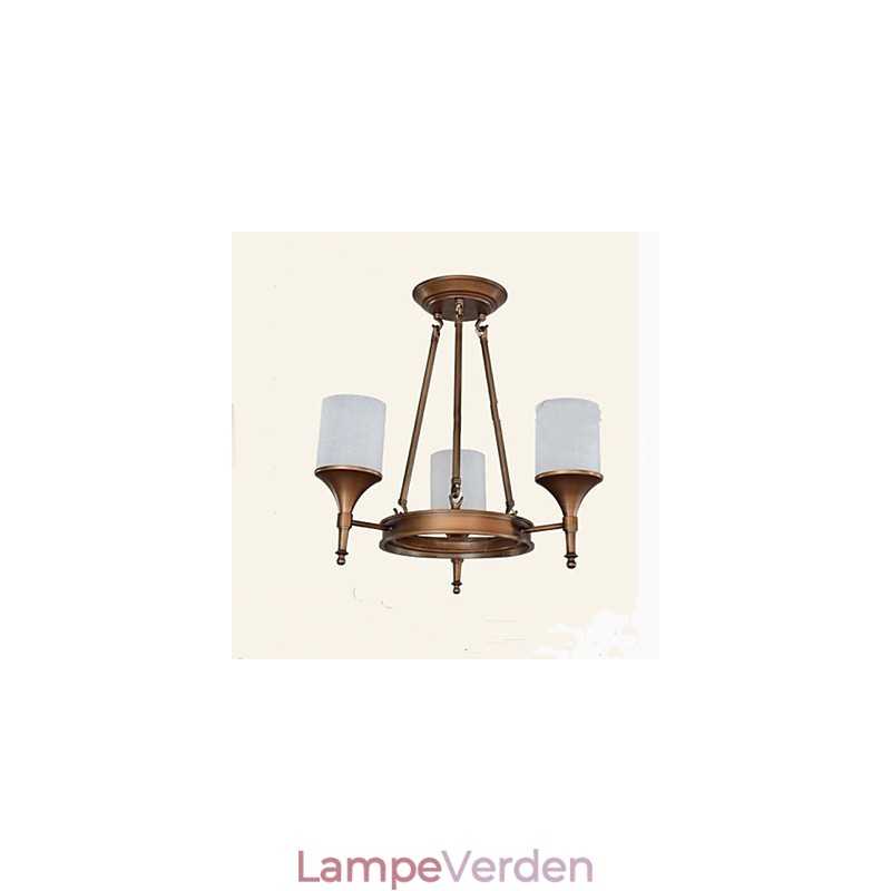 Retro pastoral lysekrone i smedejern