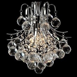 Moderne moderne krystal krom lysekrone pendellampe
