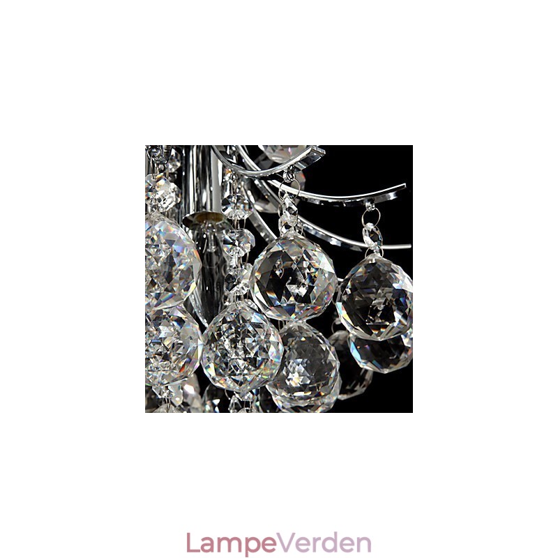 Moderne moderne krystal krom lysekrone pendellampe