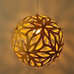 Retro Country Wood Bambus Pendel Light