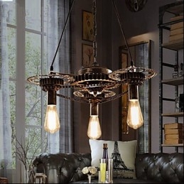 VintageLron lysekrone Industriel vindgear lysekrone