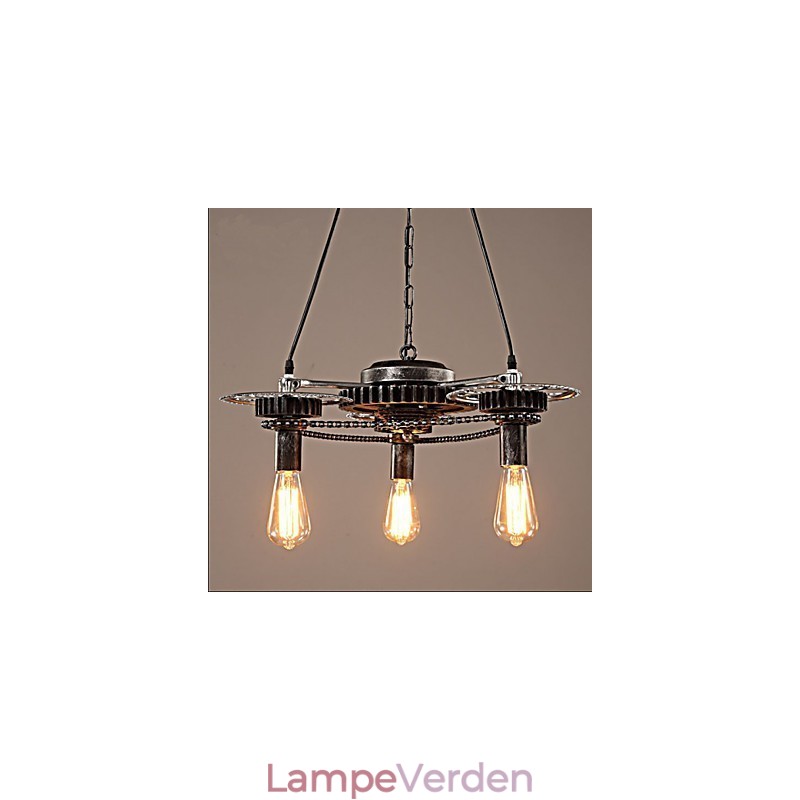 VintageLron lysekrone Industriel vindgear lysekrone