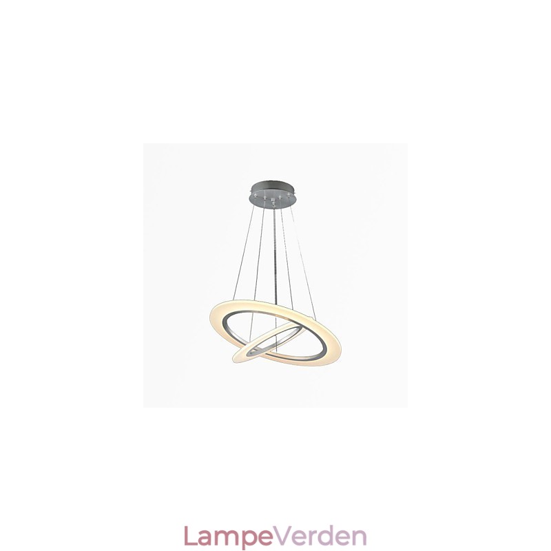 Akryl Pendel Loft Hængende Lysekrone Lamper Armaturer med 2 ringe