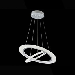 Akryl Pendel Loft Hængende Lysekrone Lamper Armaturer med 2 ringe
