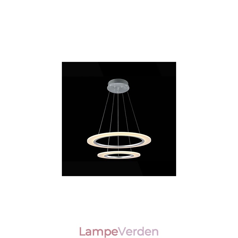 Akryl Pendel Loft Hængende Lysekrone Lamper Armaturer med 2 ringe