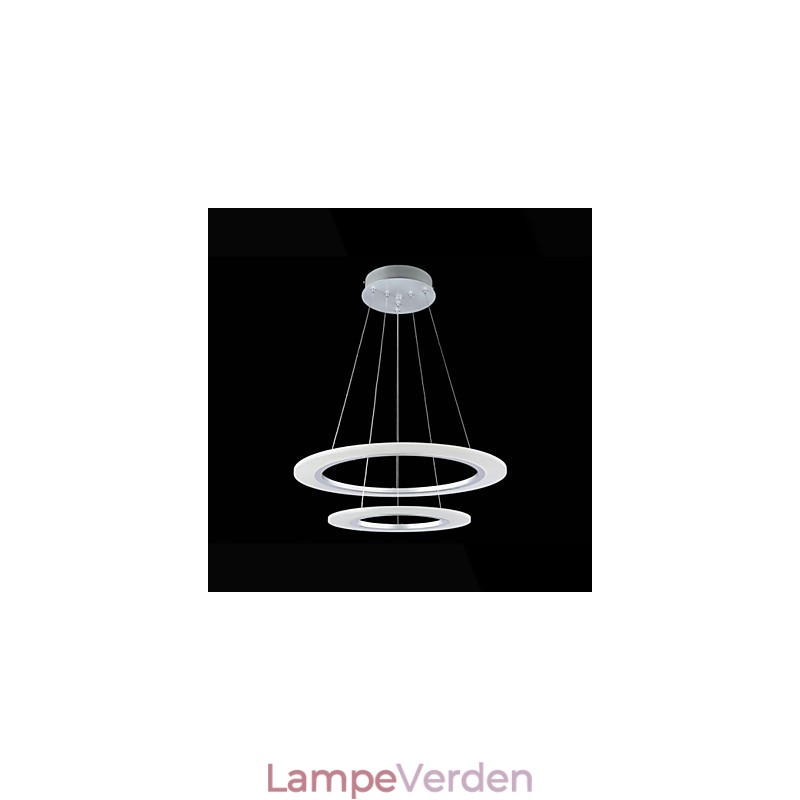 Akryl Pendel Loft Hængende Lysekrone Lamper Armaturer med 2 ringe