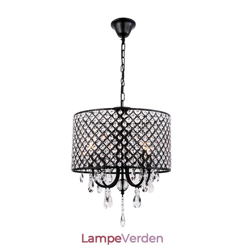 Moderne moderne trommekrystal krom lysekrone