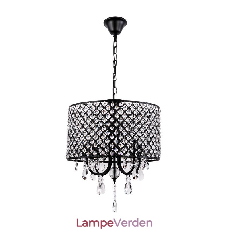 Moderne moderne trommekrystal krom lysekrone
