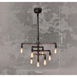 Traditionel klassisk vintage retro lanterne land maleri metal pendel lys