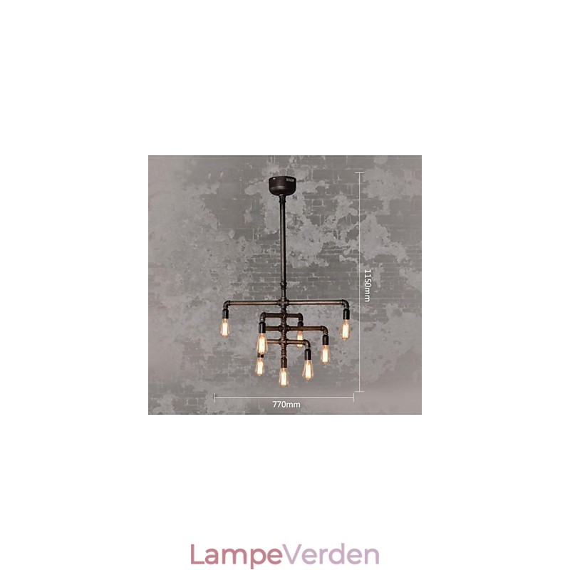 Traditionel klassisk vintage retro lanterne land maleri metal pendel lys