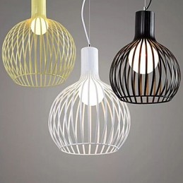 Amerikansk Retro Contracted Smedejern Birdcage Lysekrone Lampe Lys