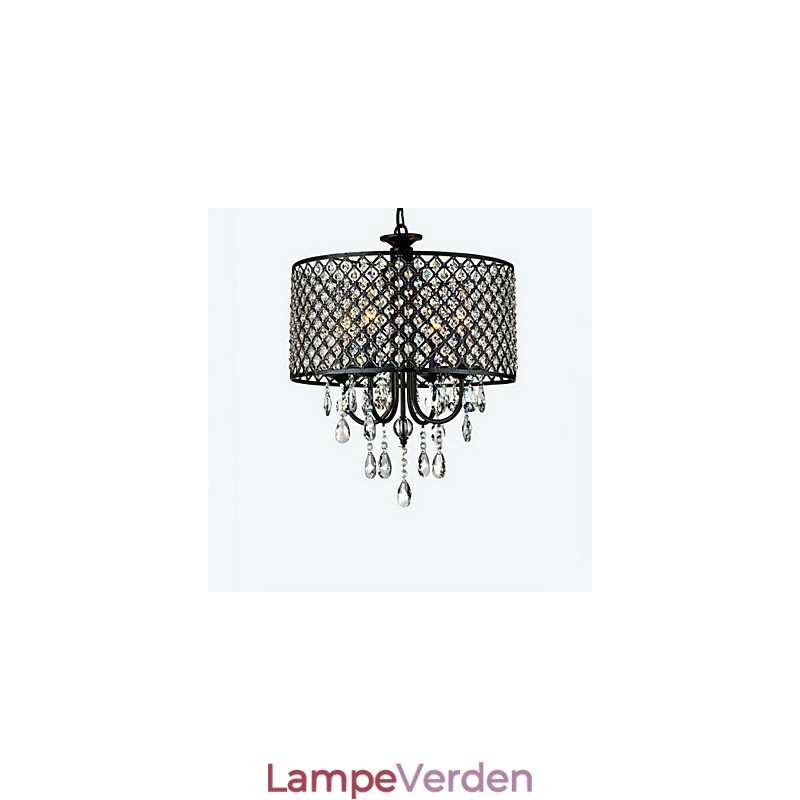Moderne moderne trommekrystal krom lysekrone
