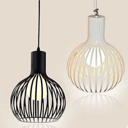Amerikansk Retro Contracted Smedejern Birdcage Lysekrone Lampe Lys