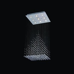 Moderne moderne krystal krom metal flush Mount