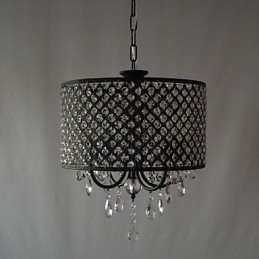 Moderne moderne trommekrystal krom lysekrone