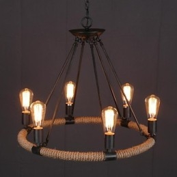 Country Mini Style Painting Metal Pendel Light