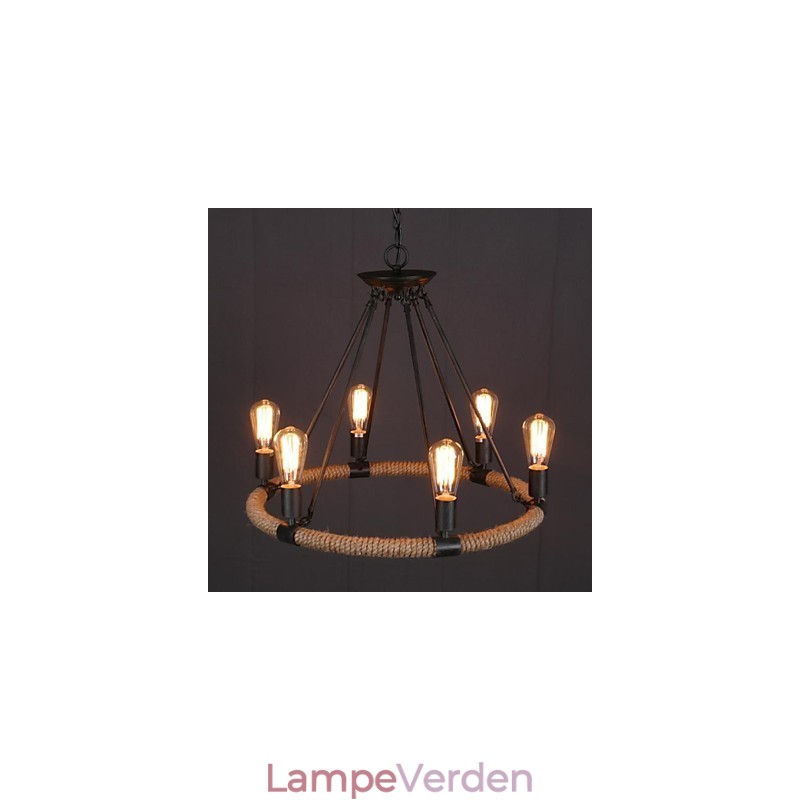 Country Mini Style Painting Metal Pendel Light