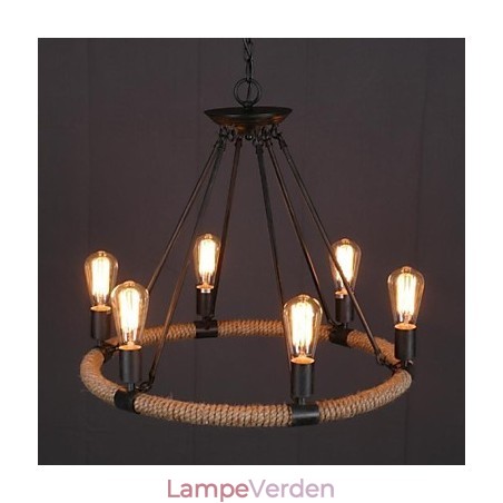 Country Mini Style Painting Metal Pendel Light