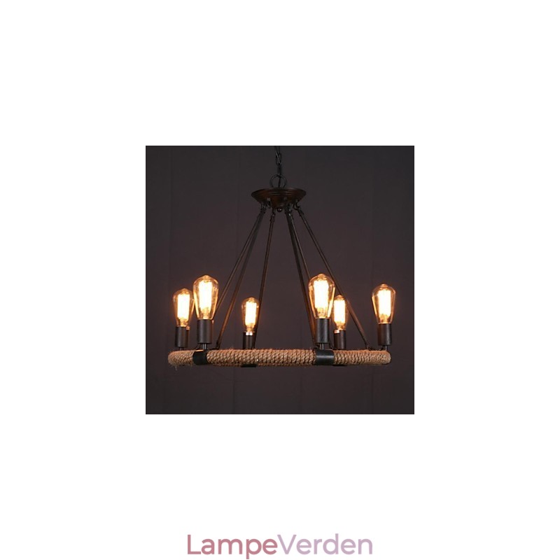 Country Mini Style Painting Metal Pendel Light