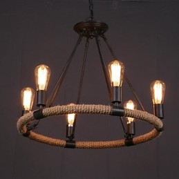 Country Mini Style Painting Metal Pendel Light