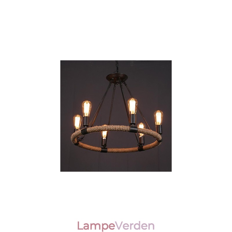 Country Mini Style Painting Metal Pendel Light