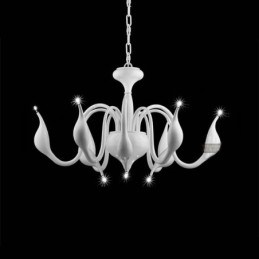 9 Lyse hvid moderne moderne galvaniseret metal lysekrone