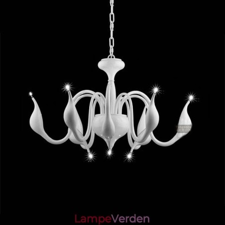 9 Lyse hvid moderne moderne galvaniseret metal lysekrone 9 Lyse hvid moderne moderne galvaniseret metal lysekrone