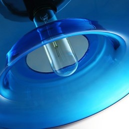 Pendel moderne design blå glaspære inkluderet