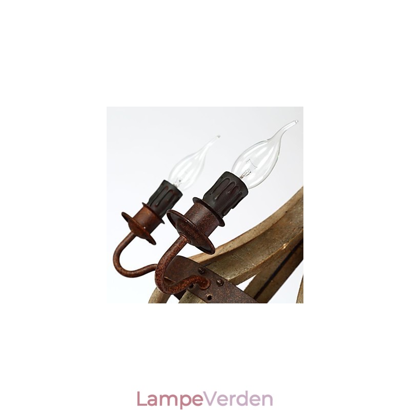 Vintage mini stil maleri træ bambus lysekrone