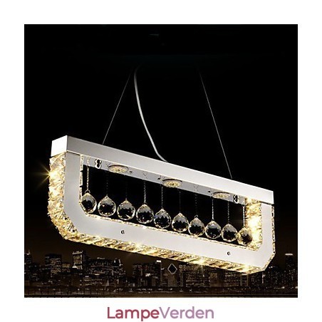 Krystal lysekrone Droplight af rektangulært gult lys Krystal lysekrone Droplight af rektangulært gult lys