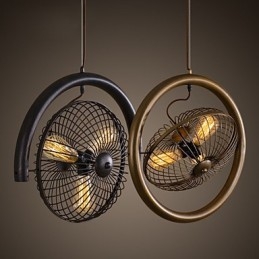 Retro Klassisk Metal Loftsventilator Lys Simple Pendel Lamper Cafe Pendel Lampe